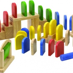 Dřevěné hračky - Dřevěné domino Klasik